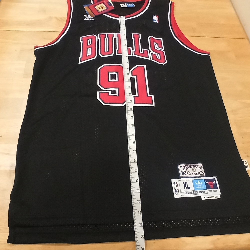 NWT Adidas Dennis Rodman Chicago Bulls Hardwood Classics Swingma XL - Picture 12 of 15